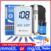 G-425-2 LinkSun Blood Glucose Meter Glucometer Blood Sugar Test Strips Lancets 5s Get Results Fast Testing Kit Diabetes Machine